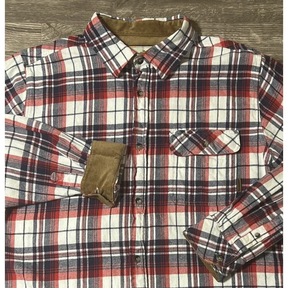Legendary Whitetails Red/White/Blue Plaid Flannel, Men's Large Tall